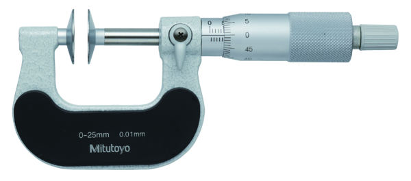 Mitutoyo Disk Ölçü Yüzlü Mikrometre 0-25mm | 123-101 Görsel