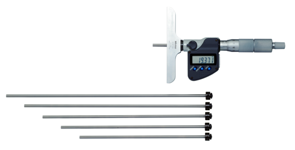 Mitutoyo Dijital Derinlik Mikrometresi 0-150 mm (Değiştirilebilir Çubuklar) | 329-250-30 Görsel