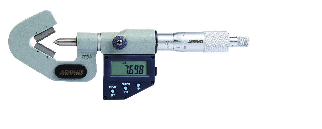 ACCUD Dijital V-Yataklı Mikrometre 1-50 mm 334 Serisi