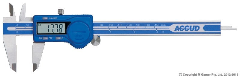 Accud Dijital Kumpas 200 mm | Accud 111-008-12 Resim