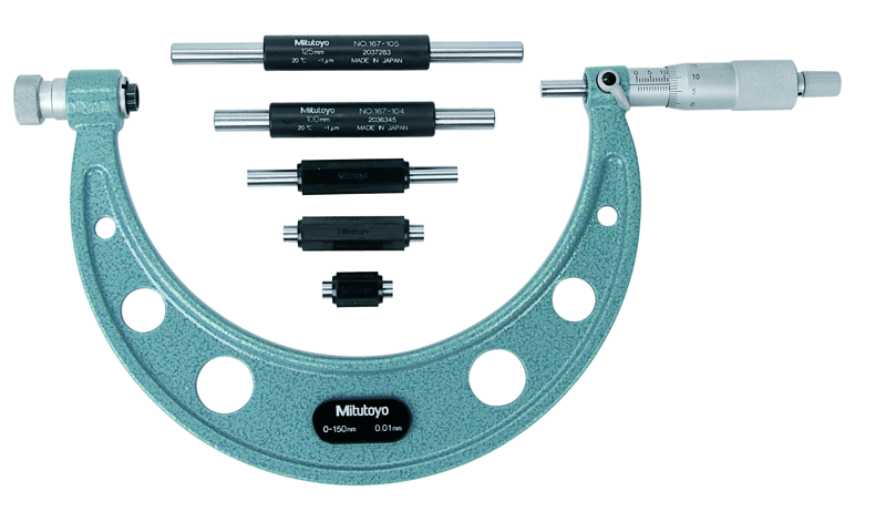 Mitutoyo Değiştirilebilir Uçlu Dış Çap Mikrometresi 0-150 mm | 104-135A Resim