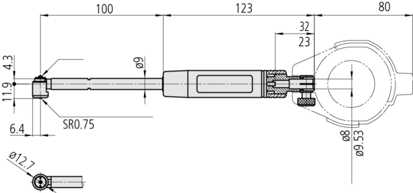 Mitutoyo Dijital Silindir Komparatörü Seti 18-150mm | 511-925-10