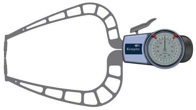 Kroeplin Mekanik Dış Çap Kanal Komparatörü '0-50 mm' | D450T Resim-2