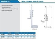 ACCUD Mini Mekanik Yükseklik Mihengiri 200mm | 187-008-11