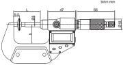 ACCUD Dijital Sabit Milli Disk Mikrometresi 0-100mm | 332 Serisi