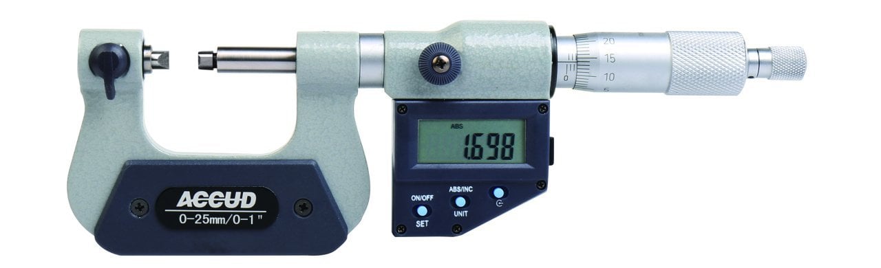 ACCUD Dijital Vida Dış Mikrometresi 0-100mm | 333 Serisi
