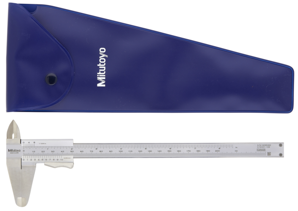 Mitutoyo Başparmak Kelepçeli Vernier Kaliper 0-300mm/0-8'',0,05mm, Metrik/İnç | 531-109