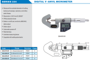 ACCUD Dijital V-Yataklı Mikrometre 1-50mm | 334 Dijital Serisi