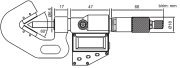 ACCUD Dijital V-Yataklı Mikrometre 1-50mm | 334 Dijital Serisi