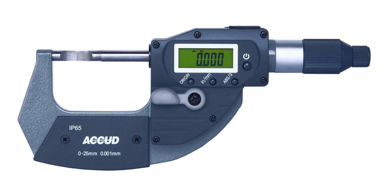 ACCUD Dijital Bıçak Ağızlı Mikrometre 0-100mm | 316 Serisi