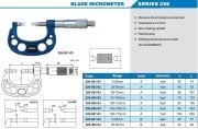 ACCUD Mekanik Bıçak Ağızlı Mikrometre 0-50mm | 326 Serisi