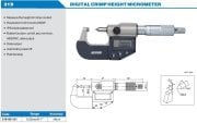 ACCUD Dijital Kenar Yüksekliği Mikrometresi 0-25mm | 319-001-01