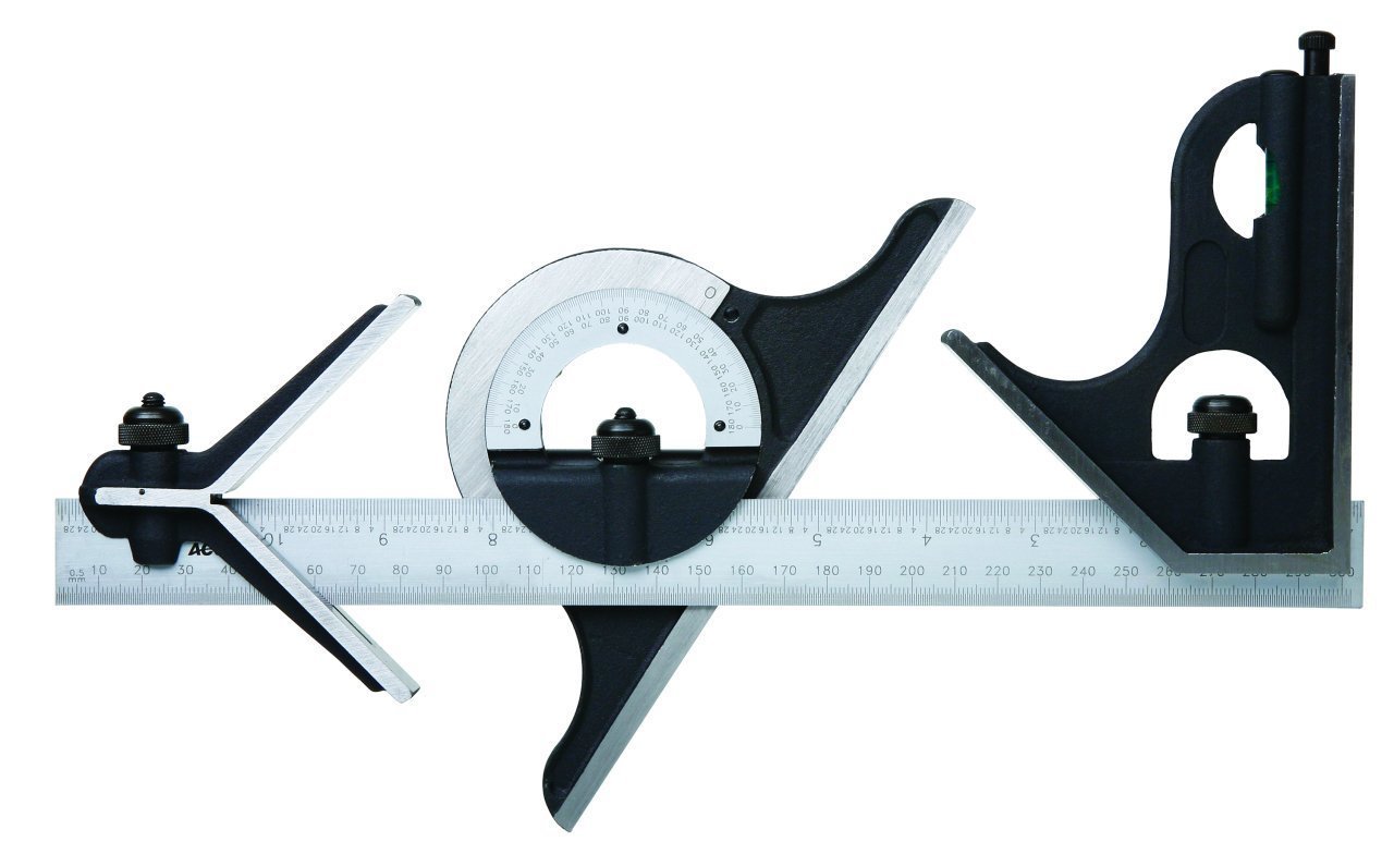 ACCUD Kombine Açı Ölçer Gönye Seti | 817-180-02