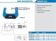 ACCUD Mekanik Disk Uçlu Mikrometre 0-100mm | 342 Serisi